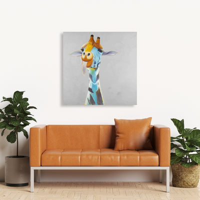 Funny Giraffe, Fine art gallery wrapped canvas 36x36