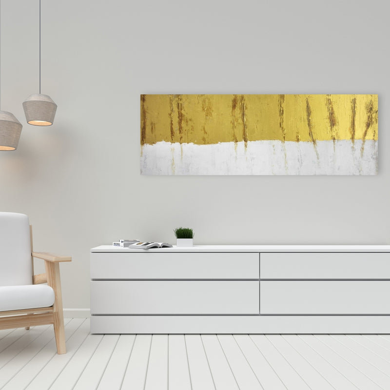 Golden Stripe, Fine art gallery wrapped canvas 16x48