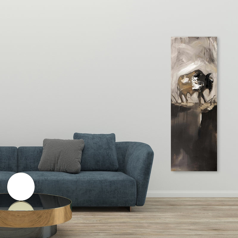 Abstract Buffalo, Fine art gallery wrapped canvas 16x48