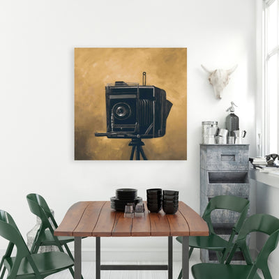 Vintage Camera, Fine art gallery wrapped canvas 36x36