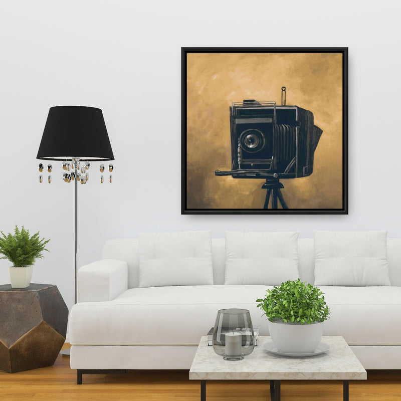 Vintage Camera, Fine art gallery wrapped canvas 36x36