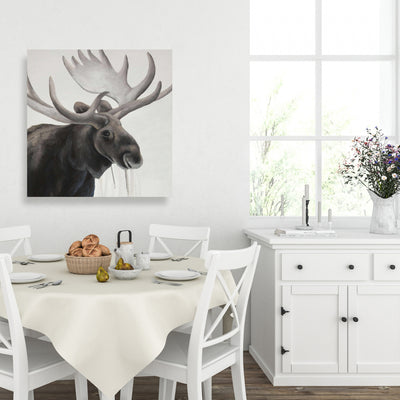 Rustic Moose, Fine art gallery wrapped canvas 36x36