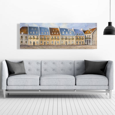 Old Quebec City, Fine art gallery wrapped canvas 16x48