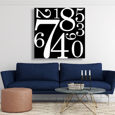 Zero To Nine, Fine art gallery wrapped canvas 36x36