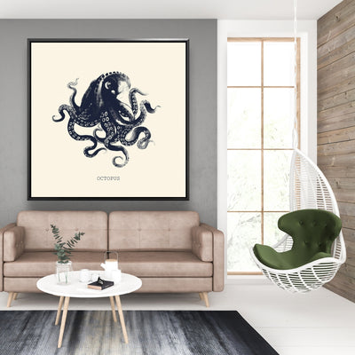 Octopus, Fine art gallery wrapped canvas 36x36