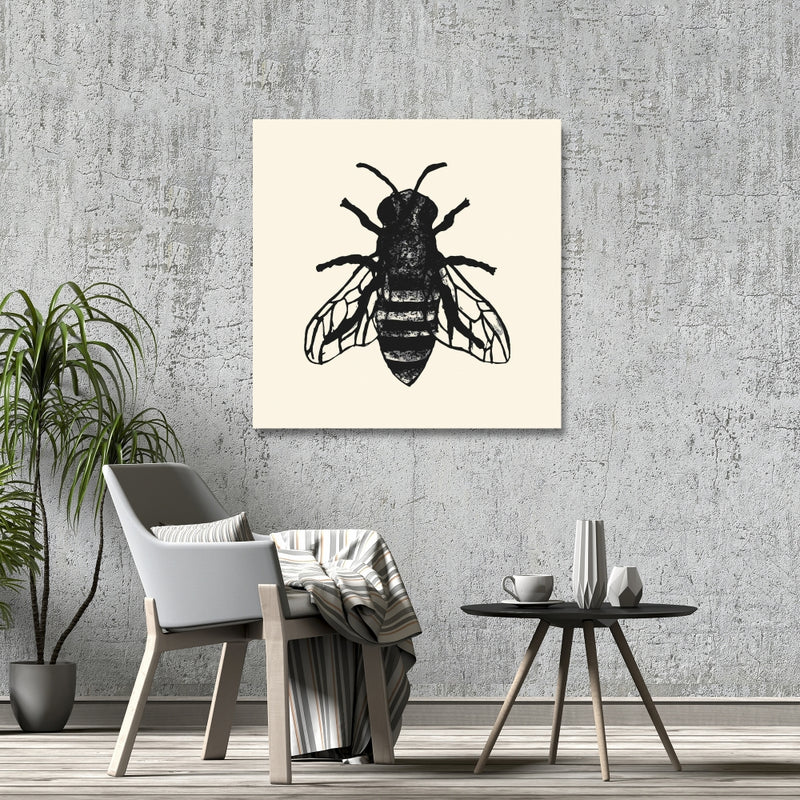 Bee, Fine art gallery wrapped canvas 36x36