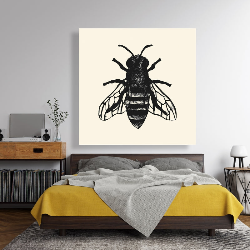 Bee, Fine art gallery wrapped canvas 36x36