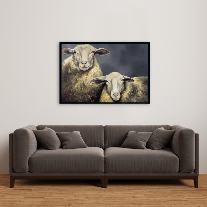 Two Sheeps, Fine art gallery wrapped canvas 24x36