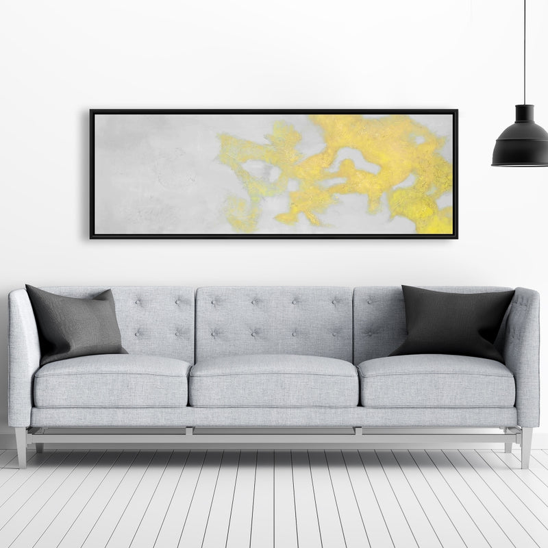 Gold Stains, Fine art gallery wrapped canvas 16x48