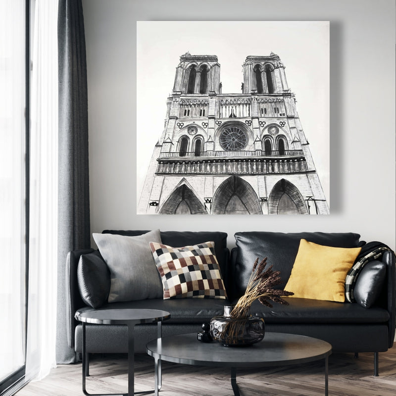 Notre-Dame De Paris Cathedral, Fine art gallery wrapped canvas 24x36