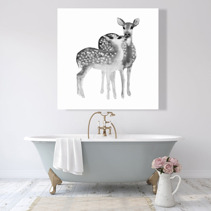 Fawns Love, Fine art gallery wrapped canvas 36x36