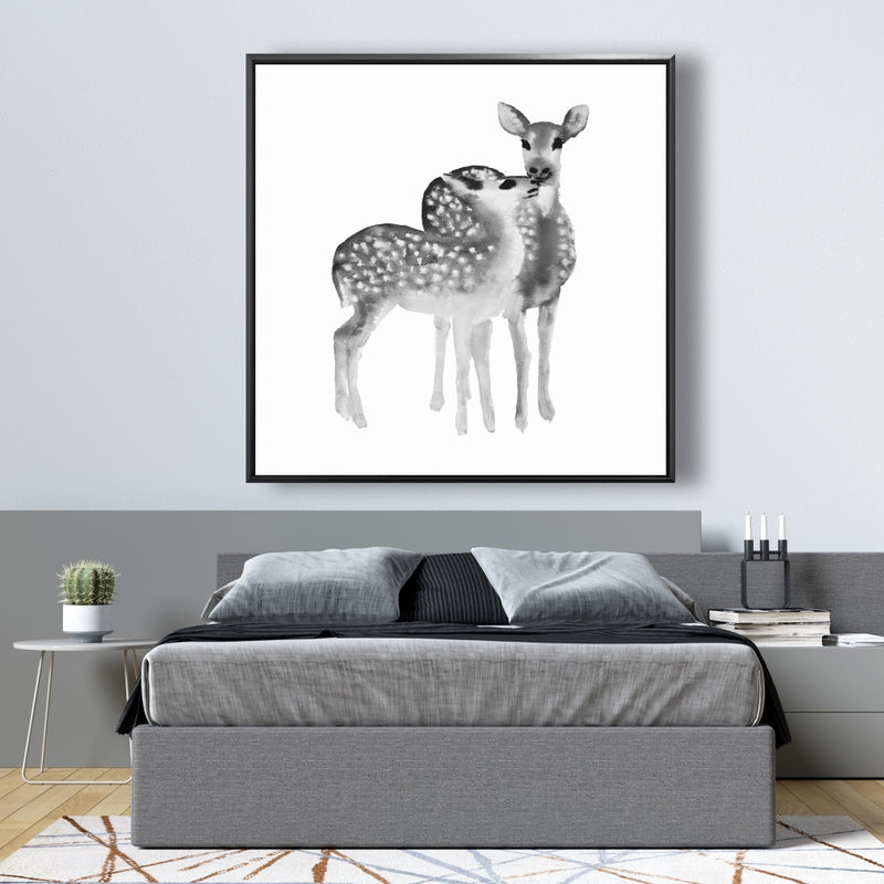 Fawns Love, Fine art gallery wrapped canvas 36x36