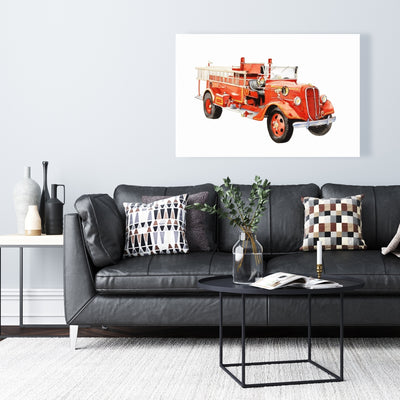 Vintage Fire Truck, Fine art gallery wrapped canvas 24x36