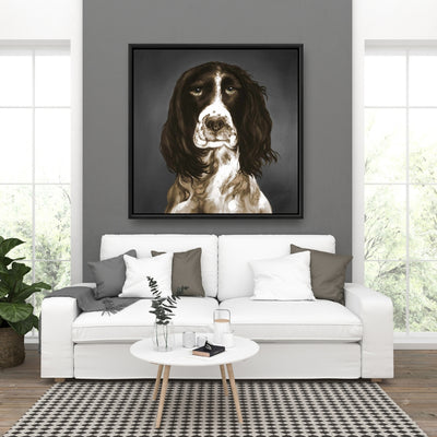 Brown English Springer Spaniel, Fine art gallery wrapped canvas 24x36