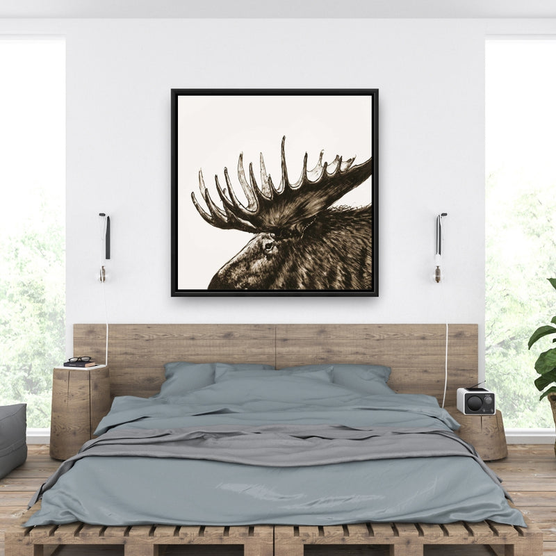 Moose Plume Sepia, Fine art gallery wrapped canvas 16x48