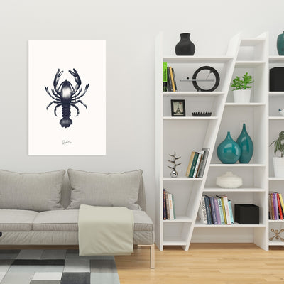 Blue Lobster, Fine art gallery wrapped canvas 24x36