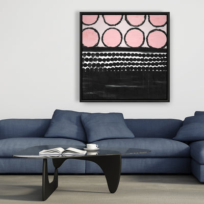 Cluster Of Pink Circles, Fine art gallery wrapped canvas 36x36