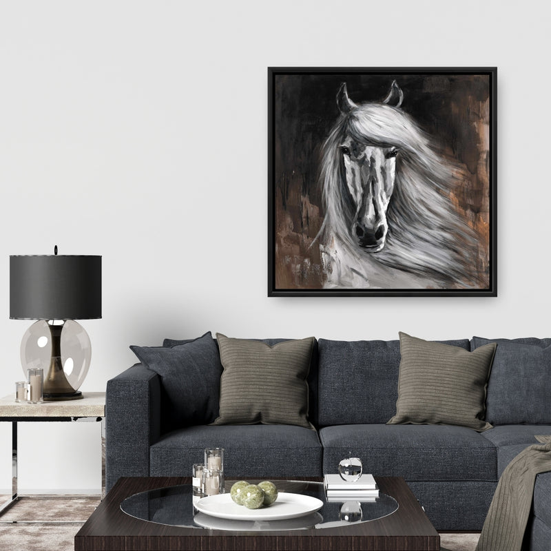 White Horse, Fine art gallery wrapped canvas 24x36