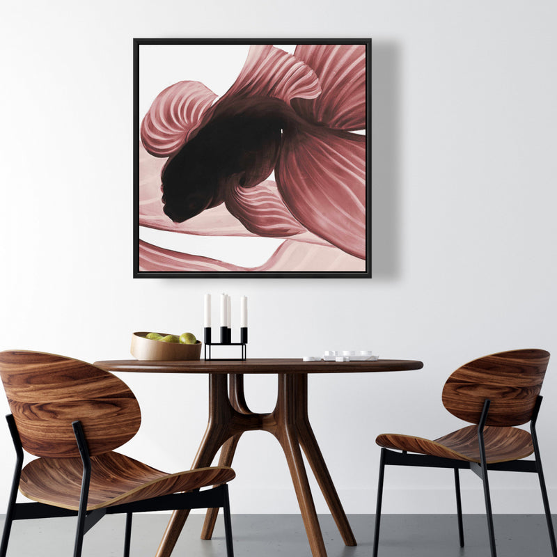 Two Red Betta, Fine art gallery wrapped canvas 16x48