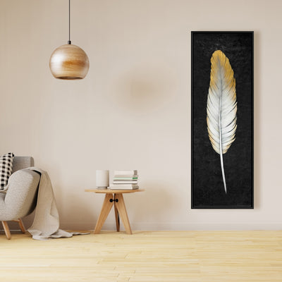 Golden Feather, Fine art gallery wrapped canvas 16x48
