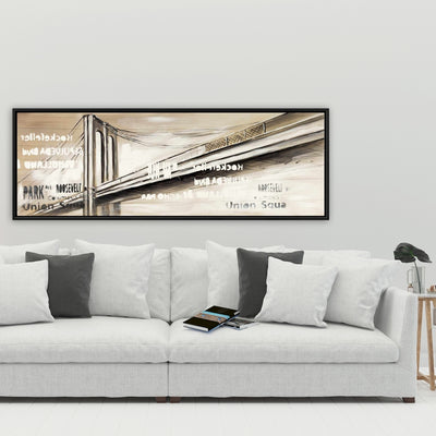 City Brige, Fine art gallery wrapped canvas 16x48