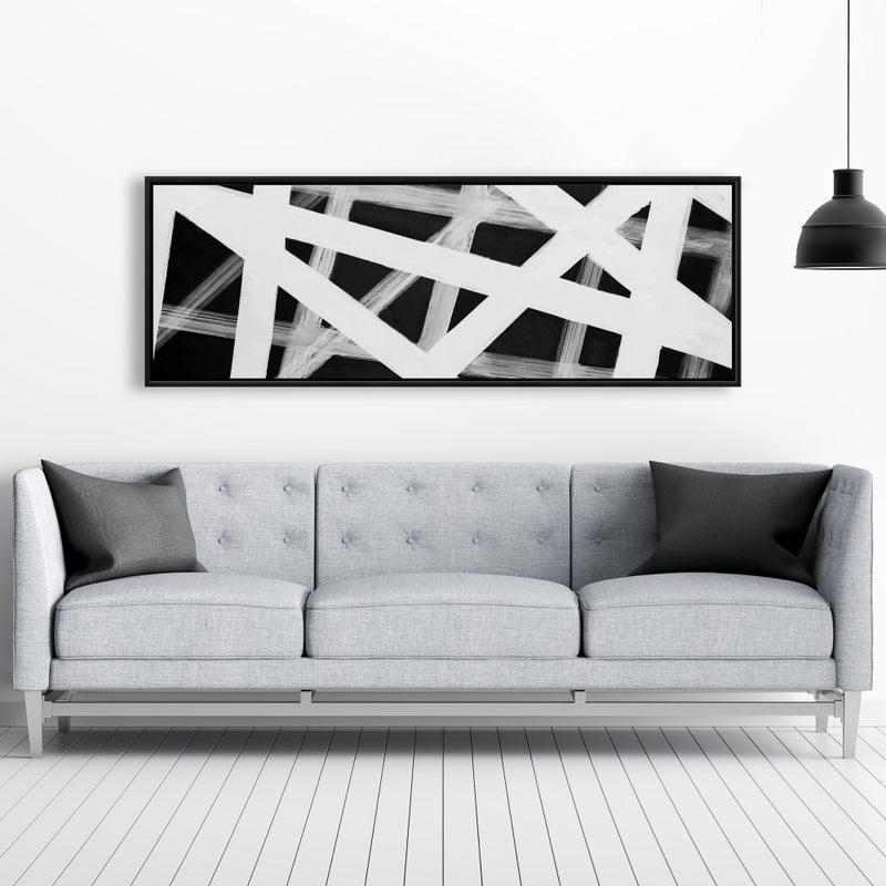 Geometric Stripes, Fine art gallery wrapped canvas 16x48