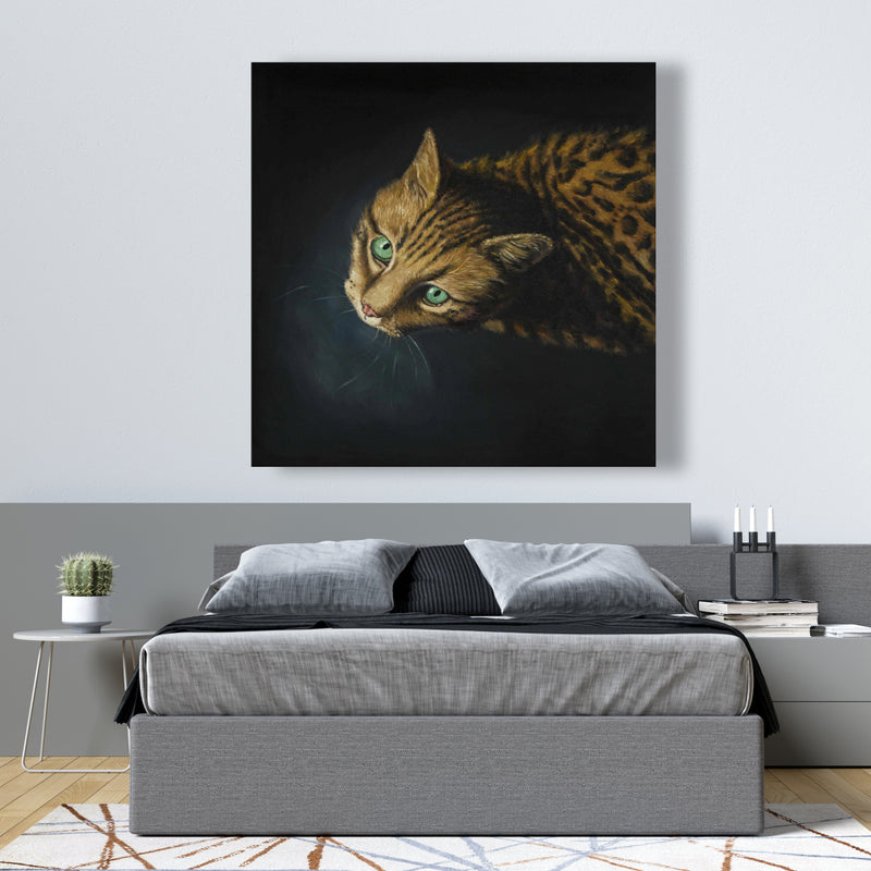 Bengal Cat, Fine art gallery wrapped canvas 24x36