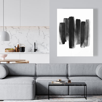 Black Shapes, Fine art gallery wrapped canvas 16x48