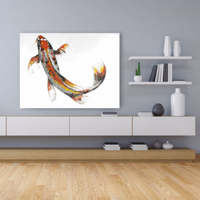 Butterfly Koi Fish, Fine art gallery wrapped canvas 36x36