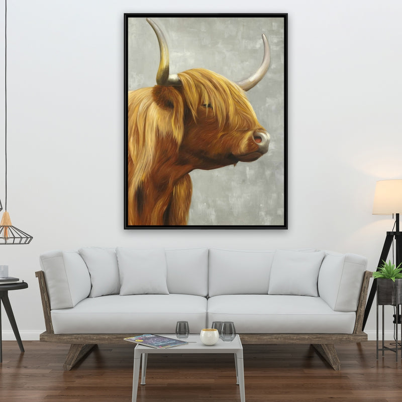 Beautiful Higland Cattle, Fine art gallery wrapped canvas 36x36
