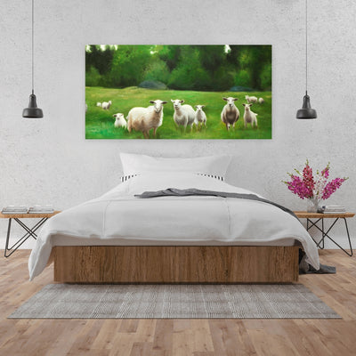 Fields Of Sheep, Fine art gallery wrapped canvas 16x48