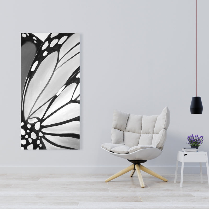 Monarch Wings Closeup, Fine art gallery wrapped canvas 16x48