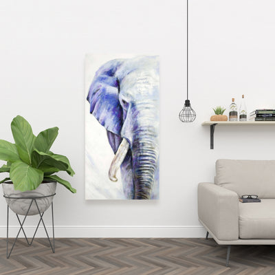 Blue Elephant, Fine art gallery wrapped canvas 16x48