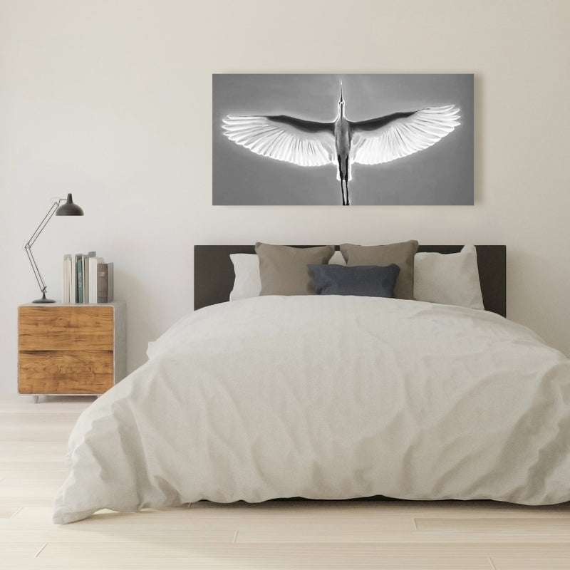Great Blue Heron In Flight - Bird, Fine art gallery wrapped canvas 36x36
