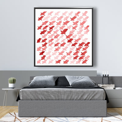 X Red Pattern, Fine art gallery wrapped canvas 36x36