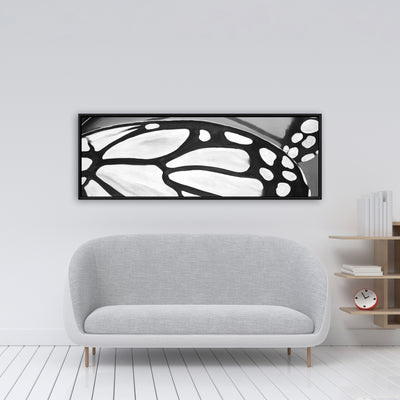 Butterfly Wings Closeup, Fine art gallery wrapped canvas 16x48