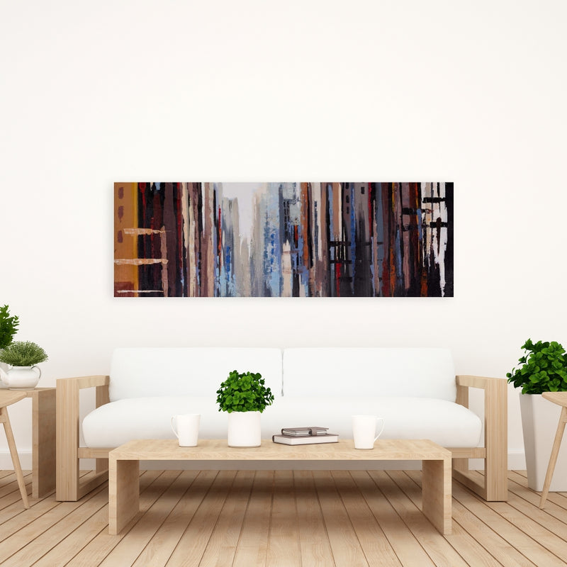 Abstract Buildings, Fine art gallery wrapped canvas 16x48