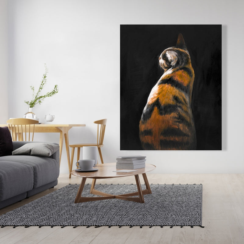 Spotted Cat, Fine art gallery wrapped canvas 24x36