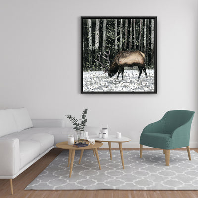 Caribou In The Forest, Fine art gallery wrapped canvas 36x36