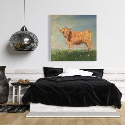 Daisy The Highland Cow, Fine art gallery wrapped canvas 24x36