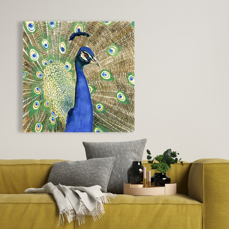 Peacock, Fine art gallery wrapped canvas 16x48