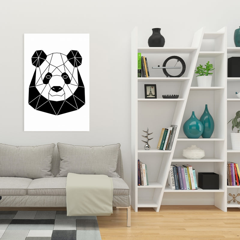 Geometric Panda, Fine art gallery wrapped canvas 24x36