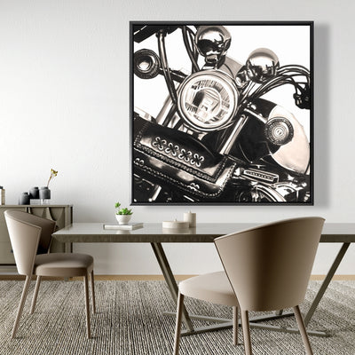 Realistic Sepia Motorcycle , Fine art gallery wrapped canvas 24x36