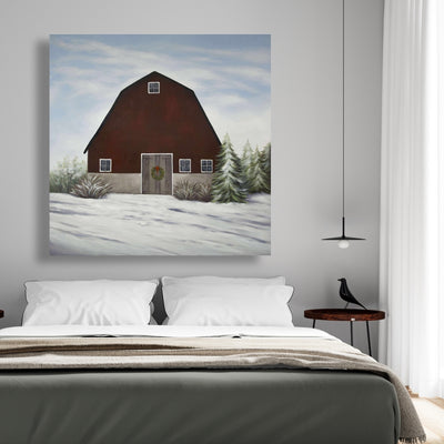 It's Winter On The Farm, Fine art gallery wrapped canvas 24x36