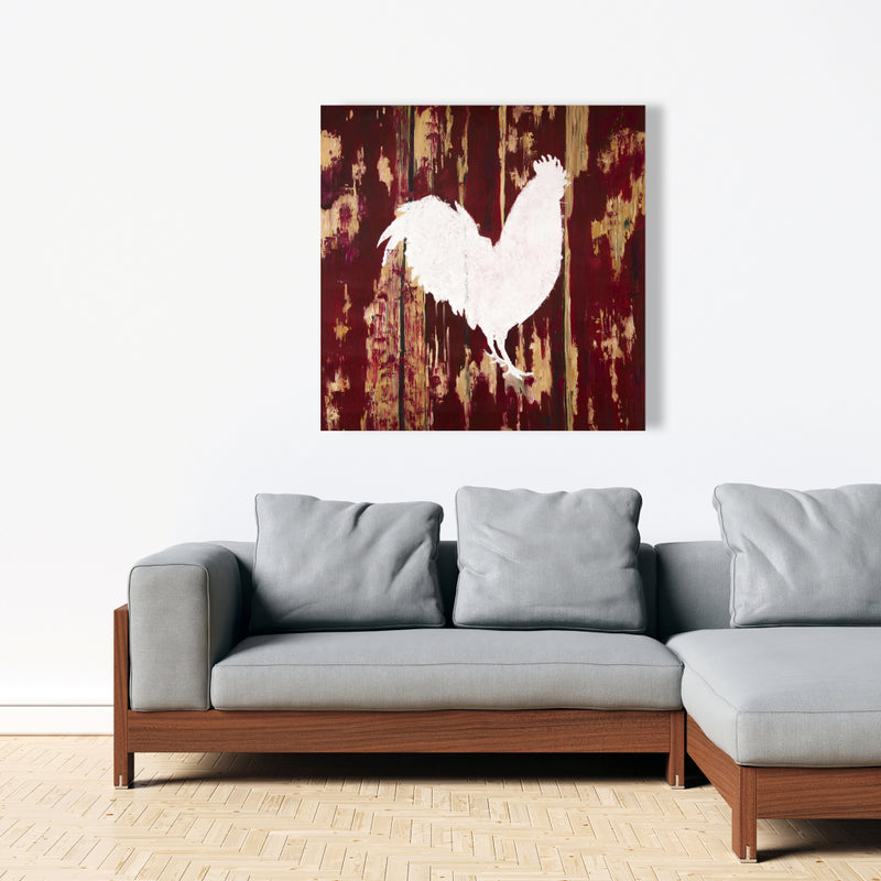 Rooster Silhouette, Fine art gallery wrapped canvas 24x36