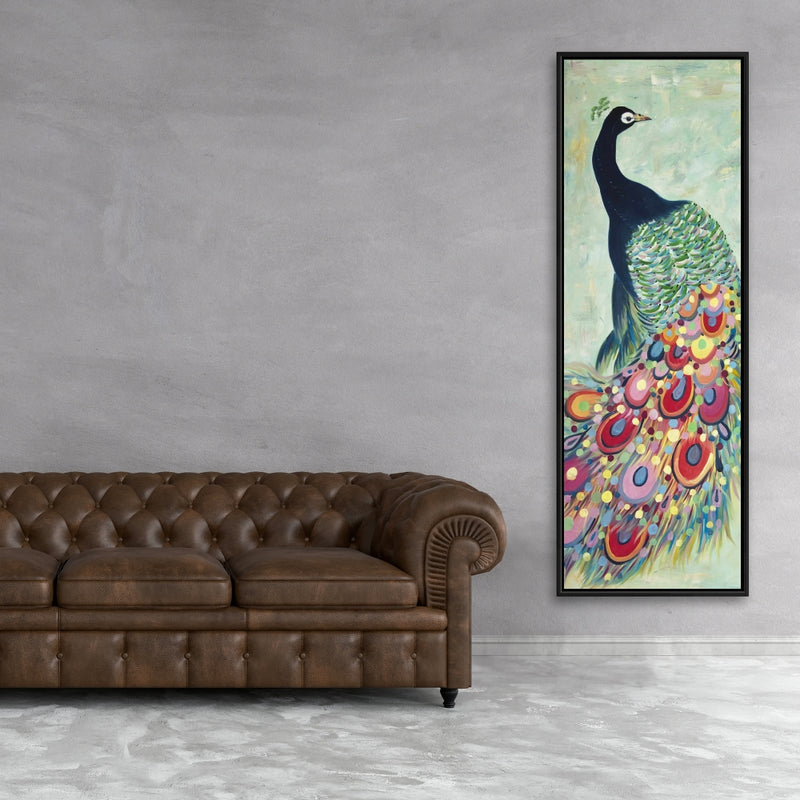 Proud As A Peacock, Fine art gallery wrapped canvas 16x48