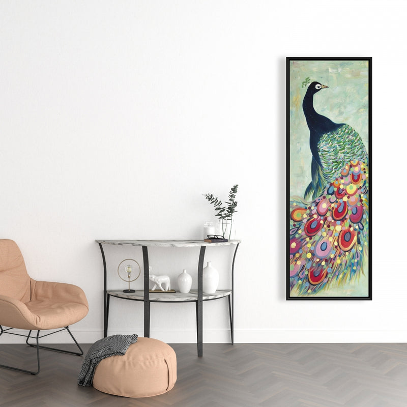 Proud As A Peacock, Fine art gallery wrapped canvas 16x48