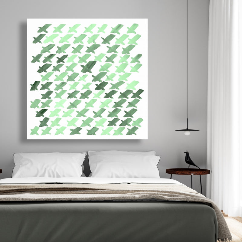Green Pattern X, Fine art gallery wrapped canvas 36x36