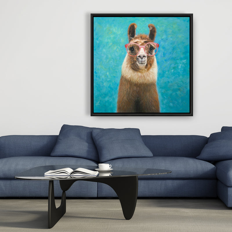 Lovable Llama, Fine art gallery wrapped canvas 24x36