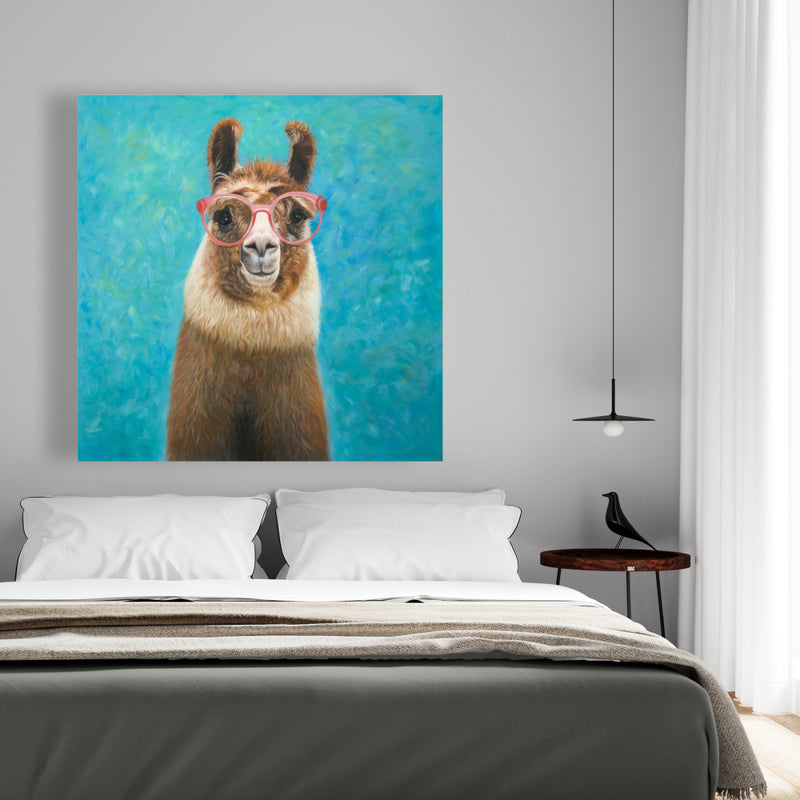 Lovable Llama, Fine art gallery wrapped canvas 24x36
